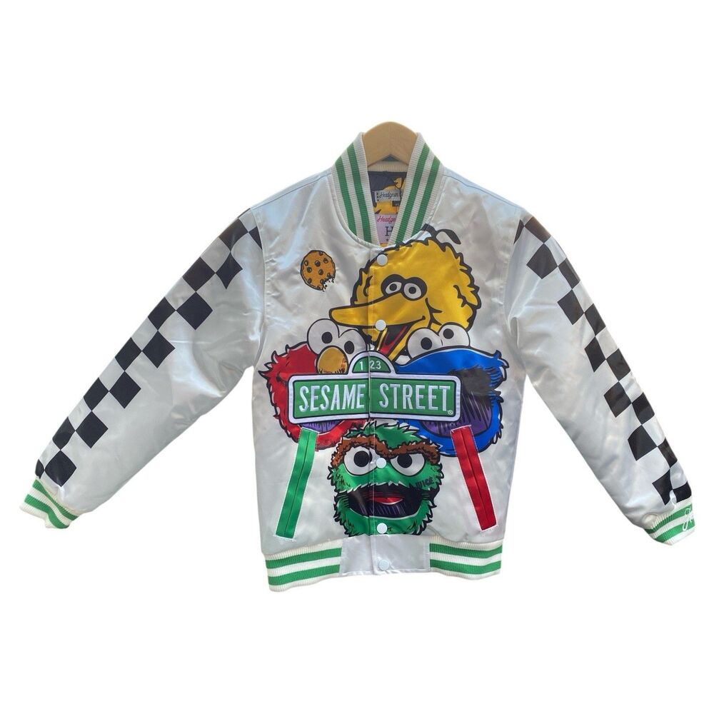 Headgear Classics Satin Sesame Street Bomber Jacket Youth XS New w Tags